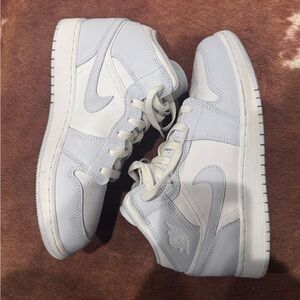 Kids White High-Top Sneakers